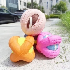 Pet dog toy rubber foam hollow leaky food tennis ball to accompany large and small dogs