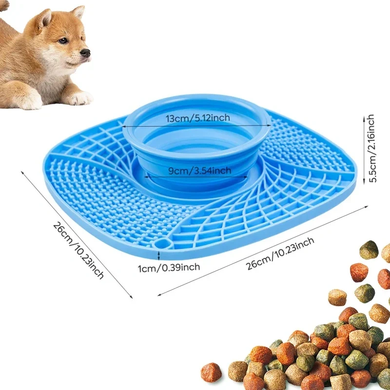 Pet Lick Silicone Mat for Dogs Pet Slow Food Plate Dog Bathing Distraction Silicone Dog Sucker Food Training Dog Feeder Supplies