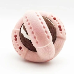 Pet dog toy rubber foam hollow leaky food tennis ball to accompany large and small dogs