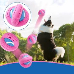 Pet dog toy rubber foam hollow leaky food tennis ball to accompany large and small dogs