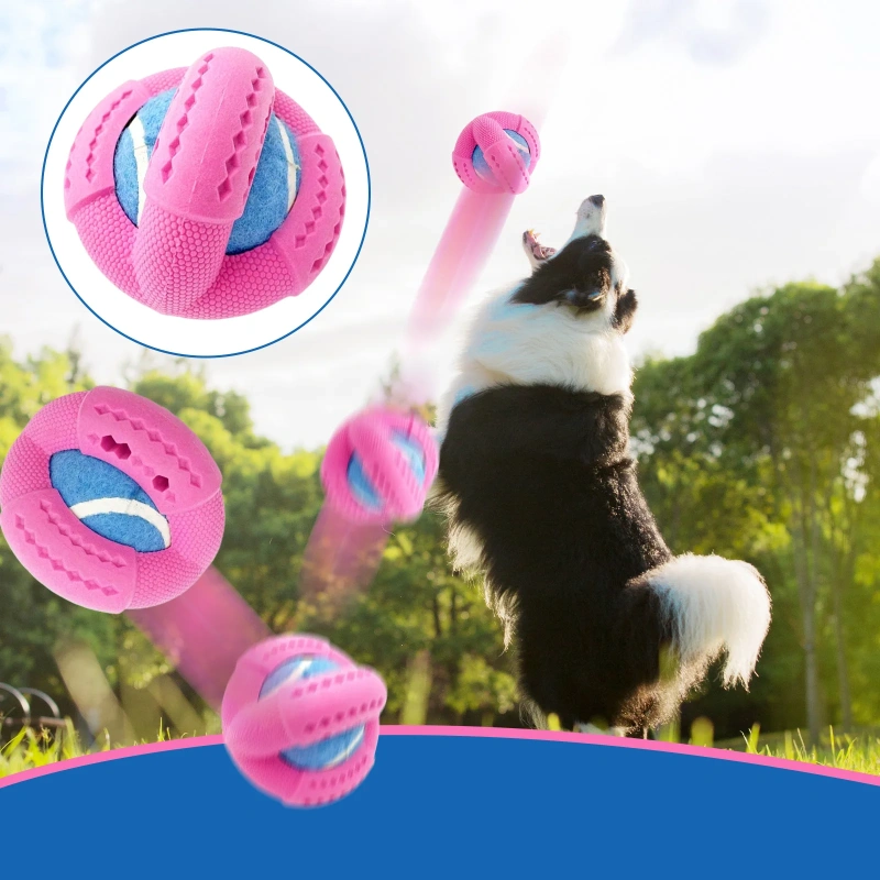 Pet dog toy rubber foam hollow leaky food tennis ball to accompany large and small dogs