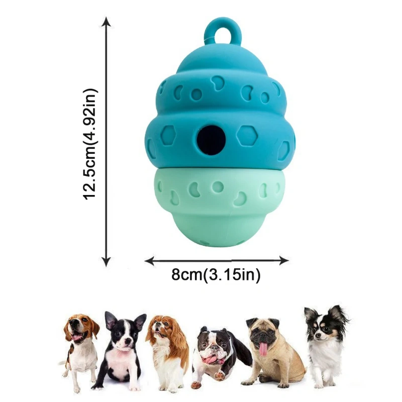 Silicone Pinecone Dog Toy Leak Proof Puzzle Design Bite Resistant Teeth Grinding Interactive Feeding Dog Toy New 2025
