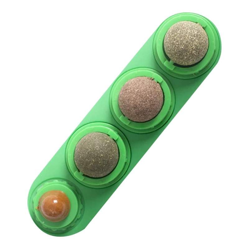 Natural Catnip Toys Silvervine Balls Teeth Cleaning Dental Wall Treats Extra Cat Energy Ball Edible Cat Lick Healthy Kitten Chew