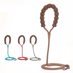 New Designer Comfortable Candy COlors Dog Leashes Soft Silicone Buckle Flexible Rotating Lock Dog Leash Pet Leads Wholesale