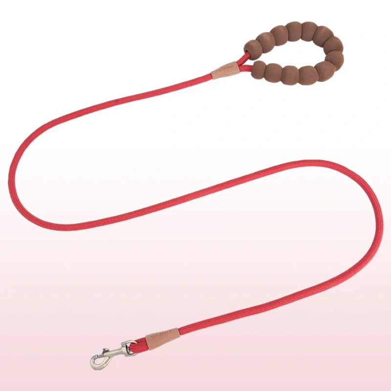 New Designer Comfortable Candy COlors Dog Leashes Soft Silicone Buckle Flexible Rotating Lock Dog Leash Pet Leads Wholesale