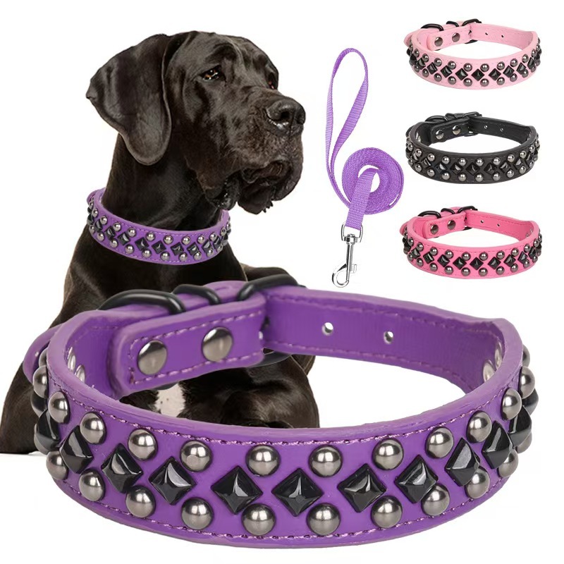 Dog Rivet PU Collar