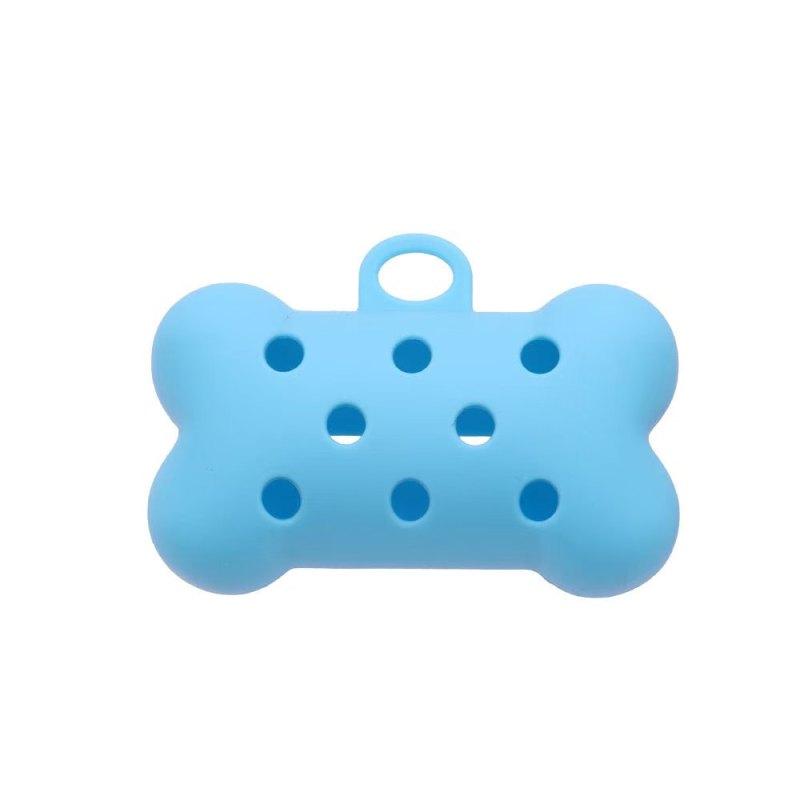 Silicone Biodegradable Dog Poop Bags Holder  Leash Clip Dispenser Green Eco-Friendly