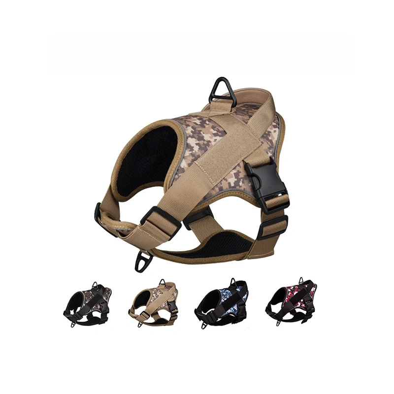 Tactical Dog Vest with Easy Control Handle for Small Large Dogs Front Leash Clip Breathable Dog Harness for Training Walking