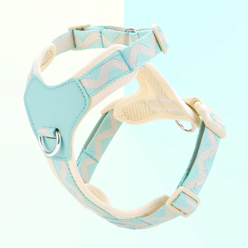 HP357--Printed ribbon Pet Dog Harness.
