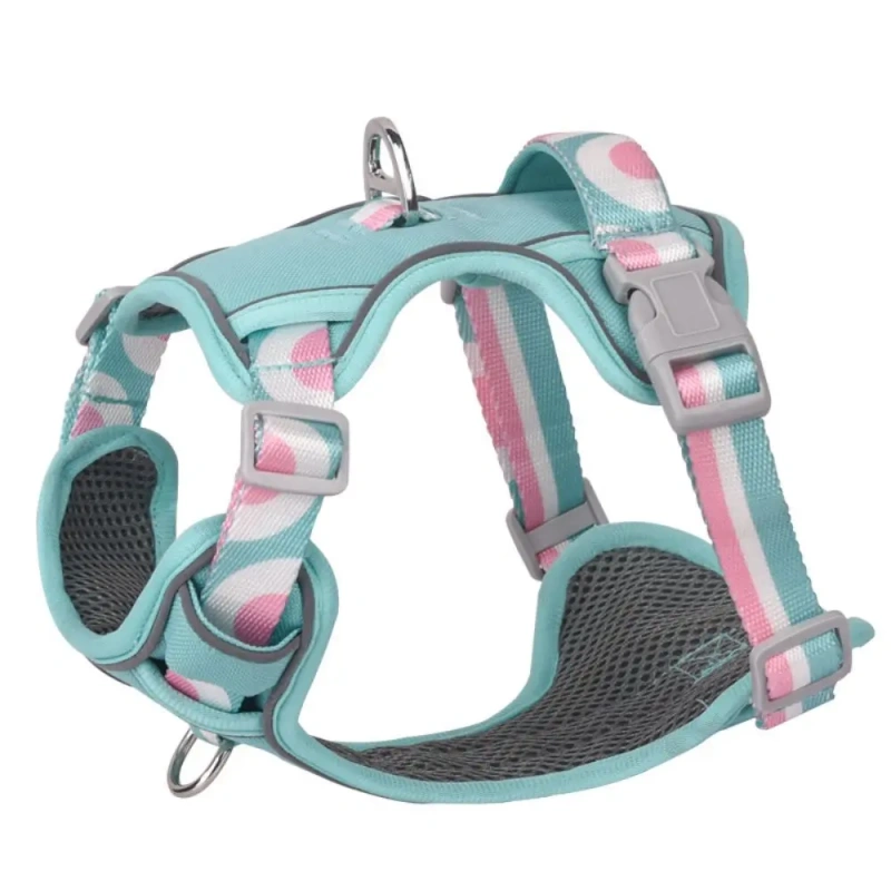 New Adjustable Reflective Walking Dog Pet Strap Medium and Large Printed Dog Explosion-Proof Vest Supplies Accessories