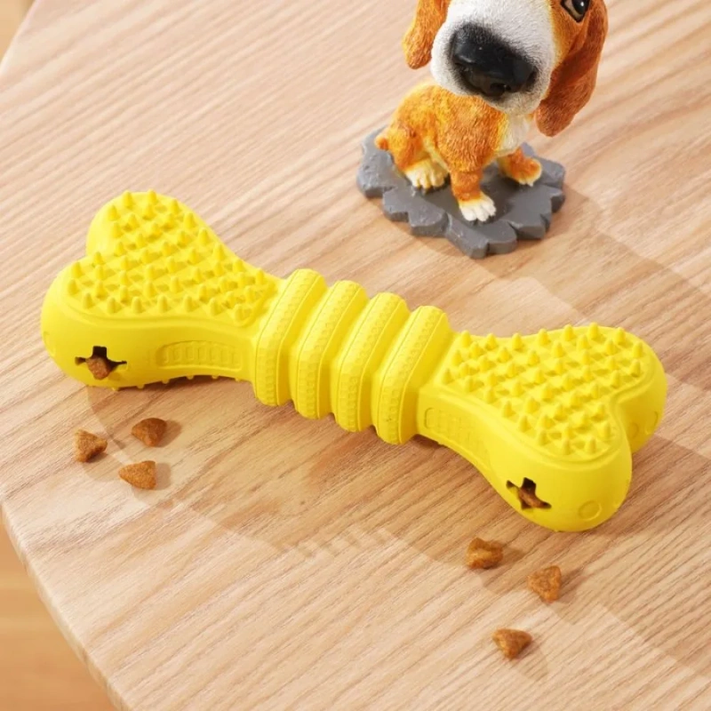 Interactive Dog Toy Pets Dog Snack Dispenser Interactive Dog Toy Dog Treat Dispensing Yummy Bone Feeder Toy Dog Chew Toy