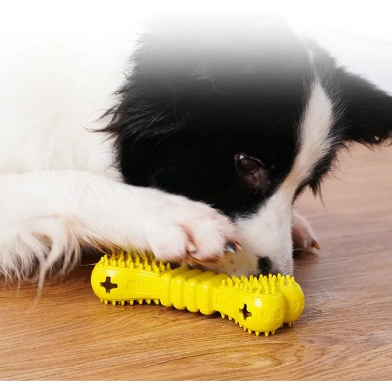 Interactive Dog Toy Pets Dog Snack Dispenser Interactive Dog Toy Dog Treat Dispensing Yummy Bone Feeder Toy Dog Chew Toy