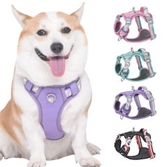New Adjustable Reflective Walking Dog Pet Strap Medium and Large Printed Dog Explosion-Proof Vest Supplies Accessories