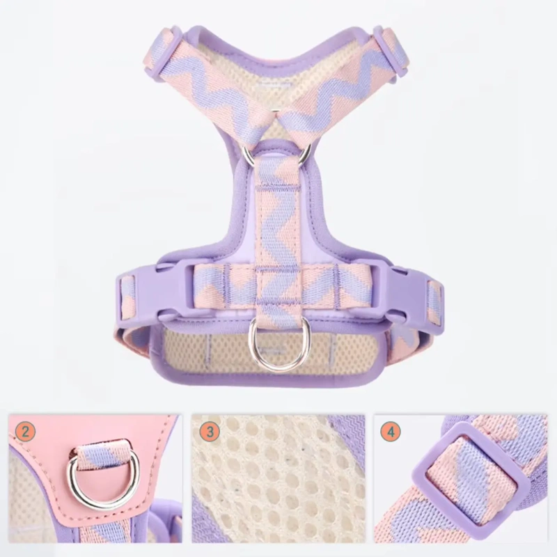 HP357--Printed ribbon Pet Dog Harness.