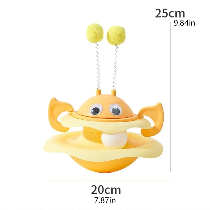 Self-amusement Cat Turntable Roller Balls Toys Detachable with Balls Cat Track Toys Bite Resistant Teasing Cat Stick