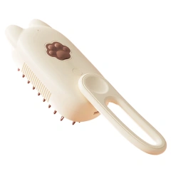 Electric Cat Steamy Brush with Spray Port Cleaning Cat Brush USB Charging Animal Grooming Comb for Removing Tangled Loose Hair