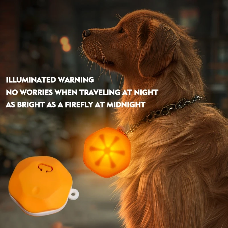Wholesale LED Silicone Pet Light USB Rechargeable and Waterproof Dog Night Light for Running Walking Camping