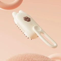 Electric Cat Steamy Brush with Spray Port Cleaning Cat Brush USB Charging Animal Grooming Comb for Removing Tangled Loose Hair