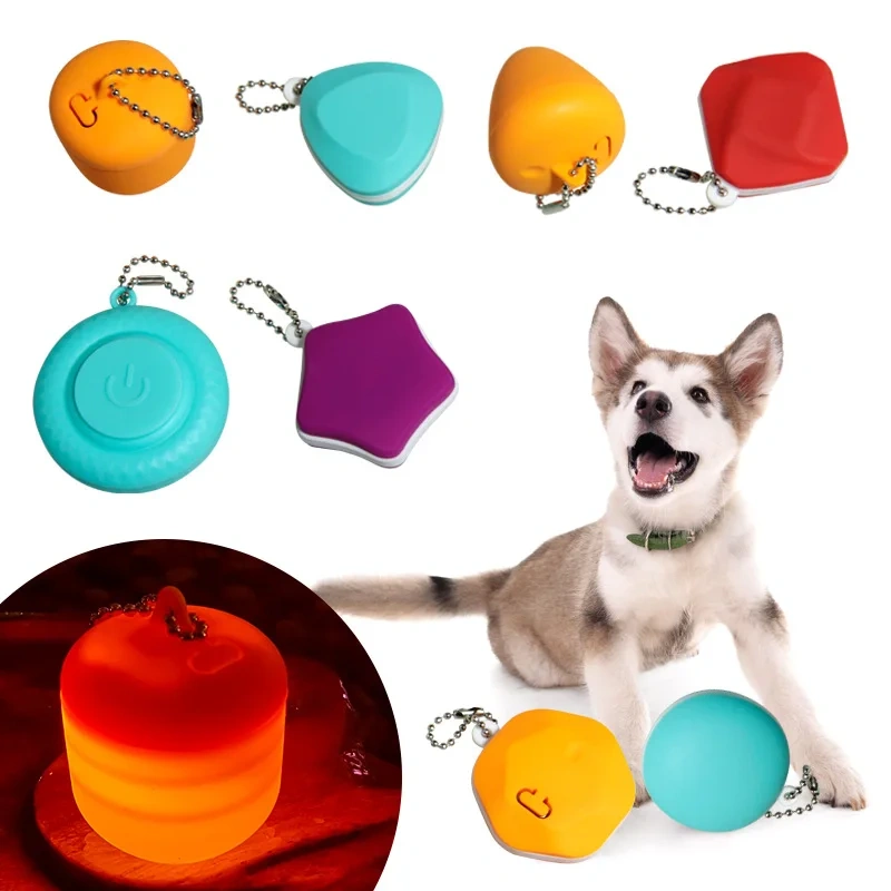 Wholesale LED Silicone Pet Light USB Rechargeable and Waterproof Dog Night Light for Running Walking Camping