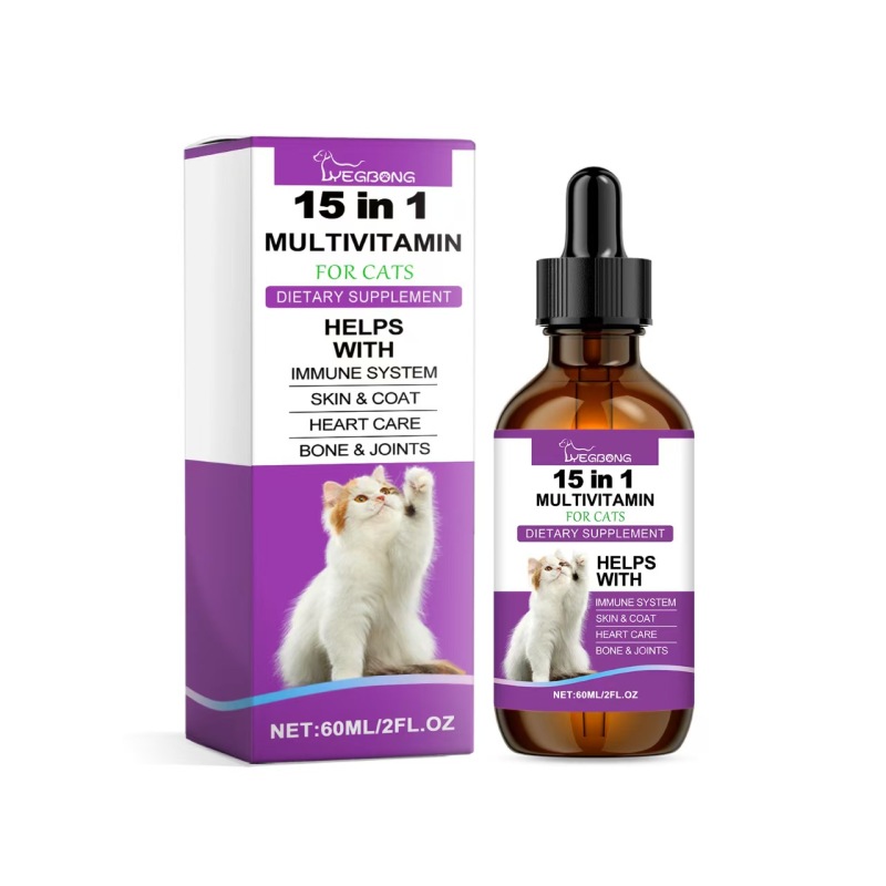 Pet Cat Vitamin Drops are a vitamin supplement for daily care of pets when they are unwell