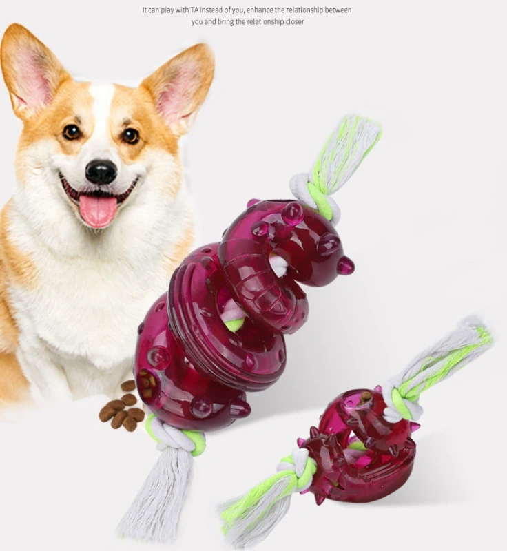 Leakage Toy Teeth Grinding Resistant TPR Food Puzzle Oem Dog Toy Interactive Dog Teething Toy