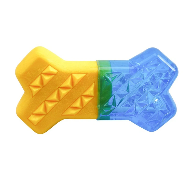 Water-Filling & Freezing Dog Chew Toy, TPR Material, Shark/Bone/Hexagon Shapes for Teething & Cooling