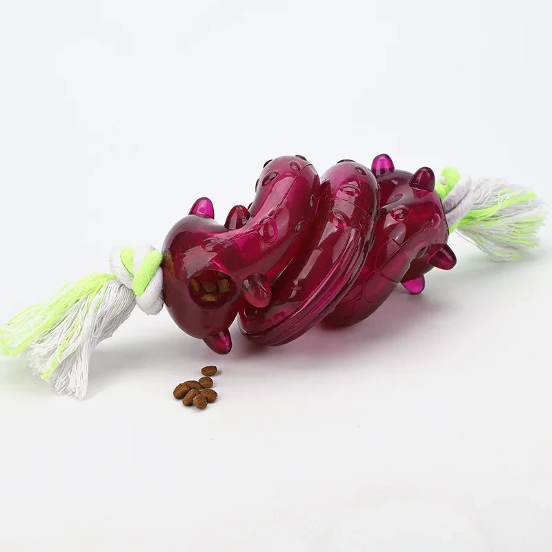 Leakage Toy Teeth Grinding Resistant TPR Food Puzzle Oem Dog Toy Interactive Dog Teething Toy