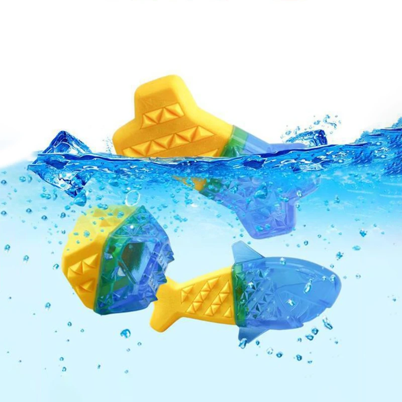 Water-Filling & Freezing Dog Chew Toy, TPR Material, Shark/Bone/Hexagon Shapes for Teething & Cooling