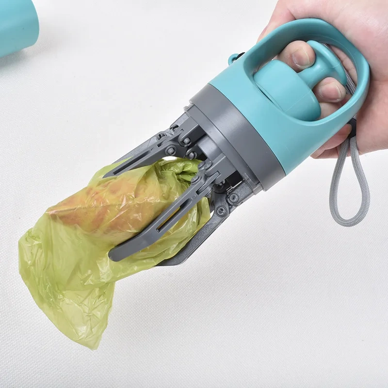Zero Contact Pet Dog Outdoor Portable Six-Claw Scoop Poop Picker Garbage Bag Dispenser