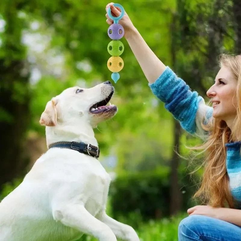 Dog Chewing Toy Tooth Cleaning Toy For Small Dogs Rubber Resistance To Bite Dog Toy Teeth Cleaning Chew Training Toys