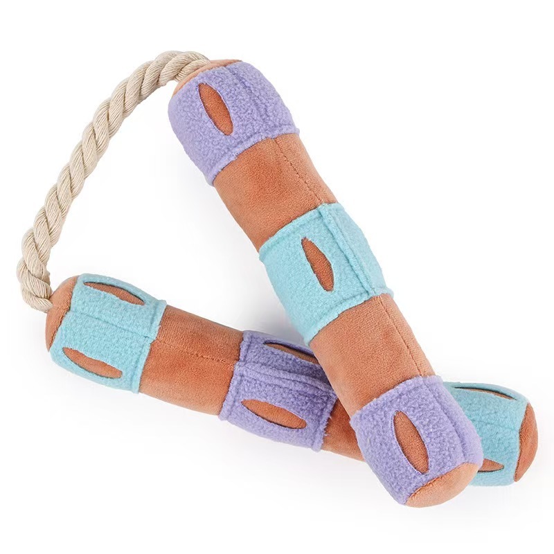 Engaging Interactive Small Nunchaku Squeak Toy for Puppies