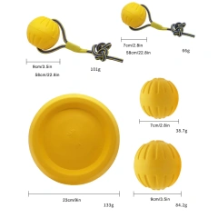 Dog Ring Frisbeed Toys Pet Flying Disk Training Ring Puller Anti-Bite Floating Interactive Supplies Dog Aggressive Chewing Toys