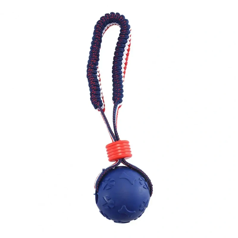 Dog Chew Ball Toy for Aggressive Chewers Embossed Texture Interactive Fetch Bouncy Ball Toy for Large Medium Small Dogs