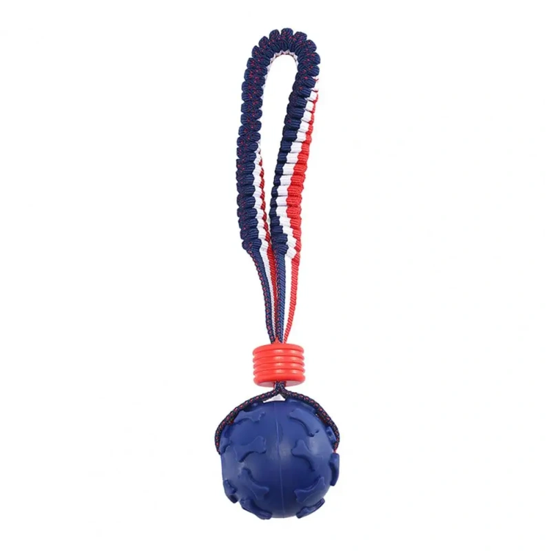 Dog Chew Ball Toy for Aggressive Chewers Embossed Texture Interactive Fetch Bouncy Ball Toy for Large Medium Small Dogs