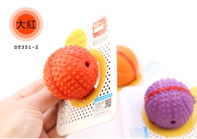 Pet dog sound rubber elastic ball
