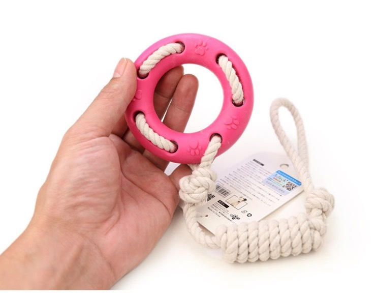 Teething TPR Cotton Circle Rope Toy