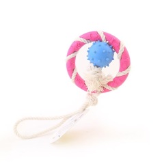 Teeth grinding TPR big ring thorn ball rope toy