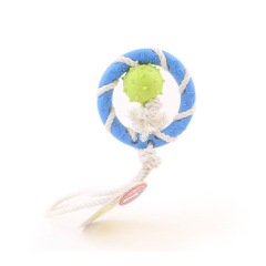 Teeth grinding TPR big ring thorn ball rope toy