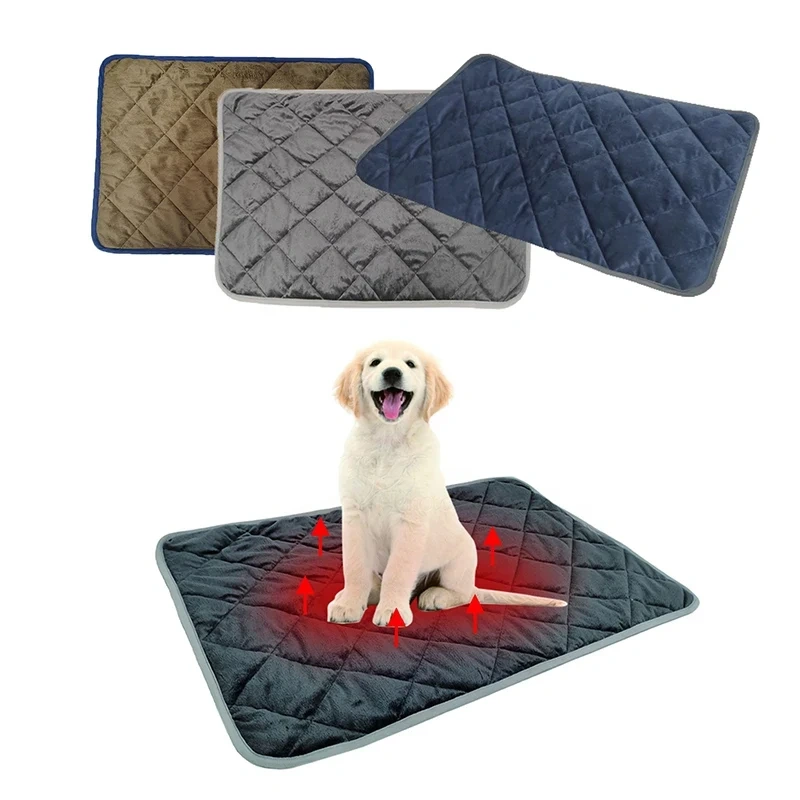 Pet Bed & Mat Covers Pad 40x50CM Thickened Warm Cat And Dog Nest Sleeping Heat-Cushion Anti-Slip Thermal Pet-Mat Soft Winter