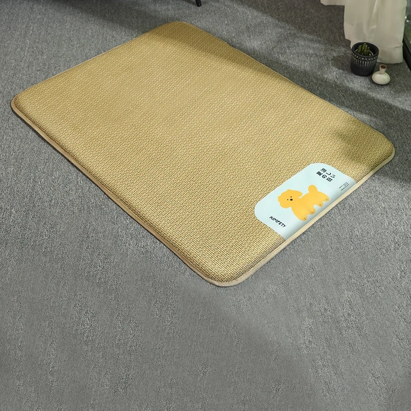 Cooling Waterproof Pet Mat for Summer Comfort Breathable Rattan Dog Kennel Bed Anti-Catch Cat Sleeping Pad