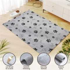 Household Dog Kennel Sleeping Pad Universal Wear Resistant Dog Pad, Thickened And Warm Pet Pad, Dog Paws Printed Dog Bed Pad