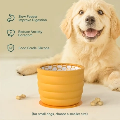New dog slow food bowl, pet slow food bowl with suction cup, anti-choking slow food bowl, cat and dog licking food bowl