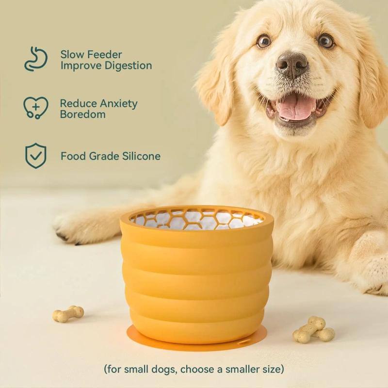 New dog slow food bowl, pet slow food bowl with suction cup, anti-choking slow food bowl, cat and dog licking food bowl