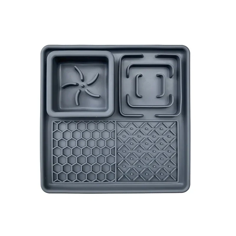 Cat Slow Feeding Mat Dog Lick Mats Pet Dinner Plate Food Grade Silicone Cat and Dog Tableware Sucker Type Slow Food Bowl