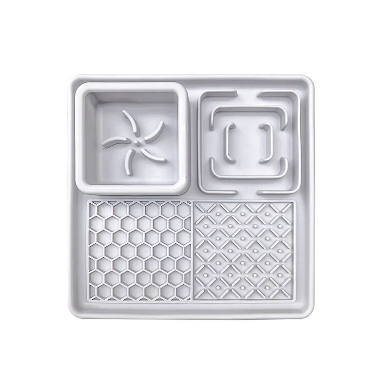Cat Slow Feeding Mat Dog Lick Mats Pet Dinner Plate Food Grade Silicone Cat and Dog Tableware Sucker Type Slow Food Bowl