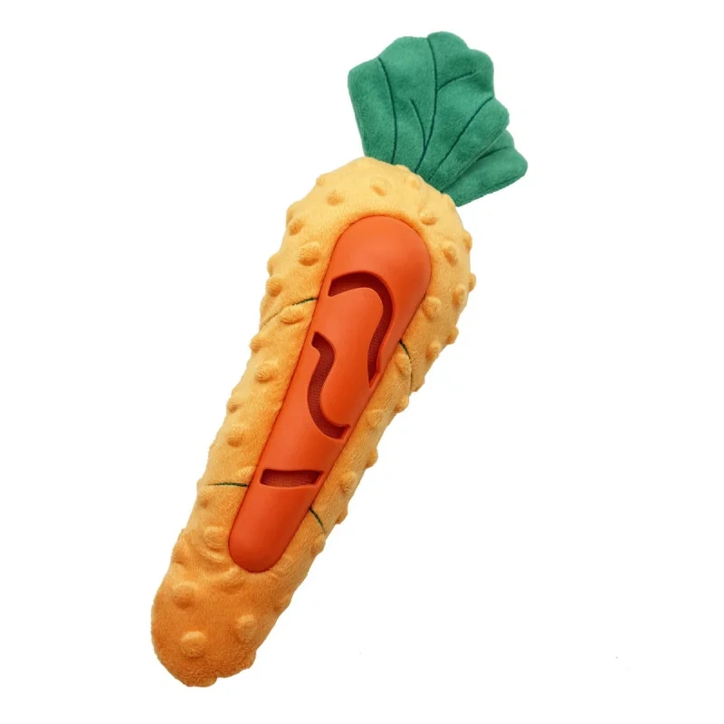 Pet Dog Vegetable Toys Plush Avocado Carrot Food Dispensing Toy Stress Relief Squeeze Cute
