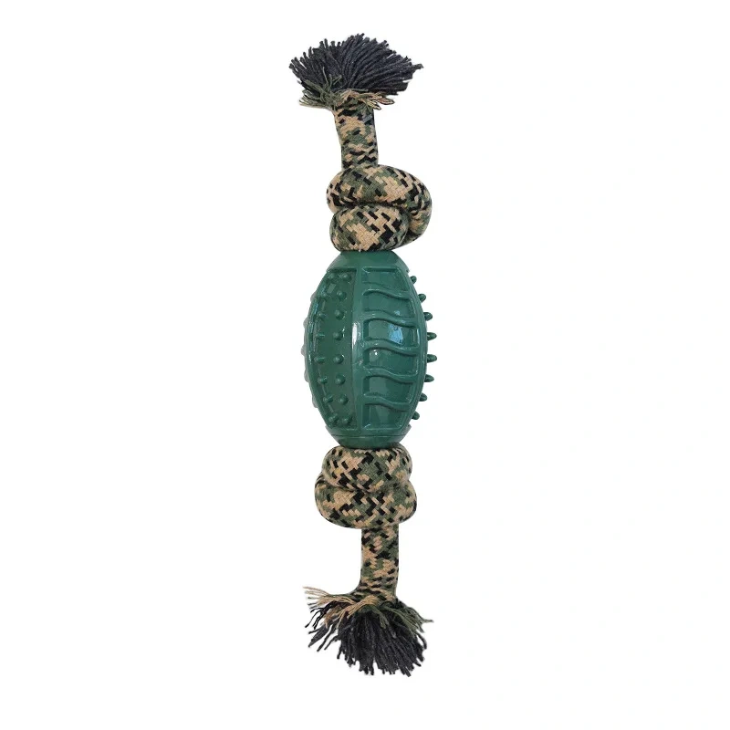 Large Dog Chew Toys Camouflage Cotton Rope Balls for Teeth Grinding Teddy Golden Bite Resistant Boredom Relieving Pet