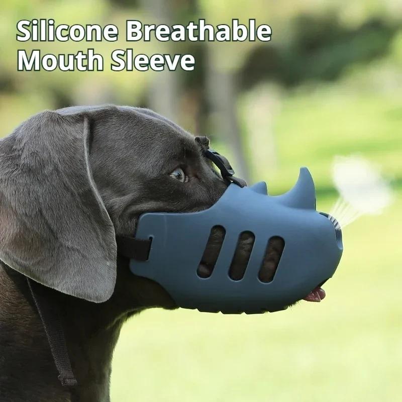 Dog Mouth Cover Anti Biting Barking Messy Eating Small Medium Large Dog Silicone Muzzle Pet Stop Barker