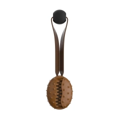 Coffee Bean Shaped Pet Chew Toy, TPR Durable Dog Chew Toy with Treat Dispenser Hole, Interactive Puppy Teething Toy