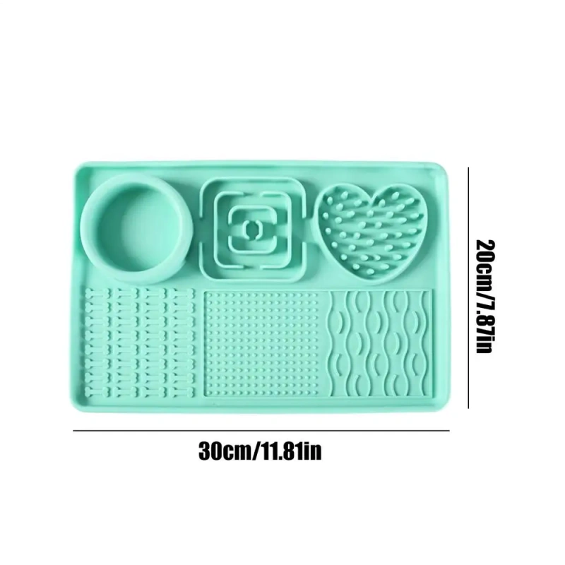 Dog Licking Mat Silicone Dog Food Mat Non-slip Slow Feeder Bowl Interactive Puzzle Toy For Mental Stimulation Sensory Enrichment
